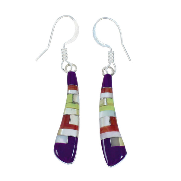 Authentic Sterling Silver Multicolor Hook Dangle Earrings TX10298